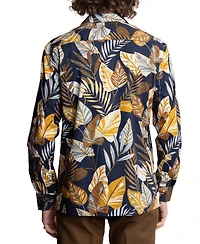 Paisley & Gray Men's Slim Fit Long Sleeve Foliage Print Button-Front Camp Shirt