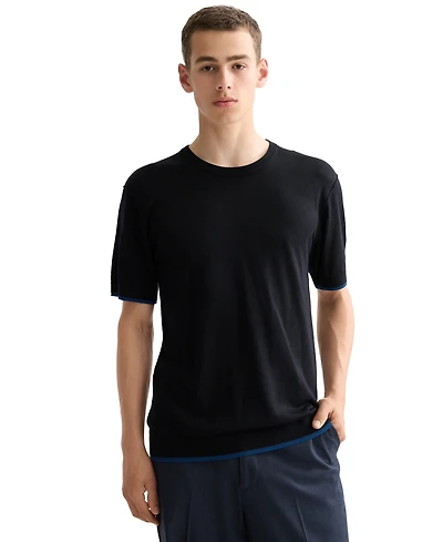 Scotch & Soda Men's Relaxed Fit Short Sleeve Textured T-Shirt