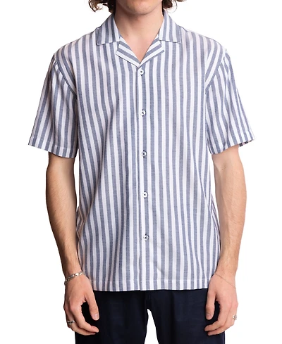 Paisley & Gray Men's Short Sleeve Striped Button-Front Camp Shirt