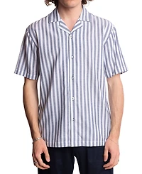 Paisley & Gray Men's Short Sleeve Striped Button-Front Camp Shirt