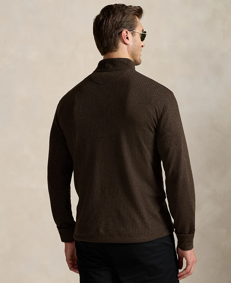Polo Ralph Lauren Men's Big & Tall Houndstooth Luxury Jersey Pullover