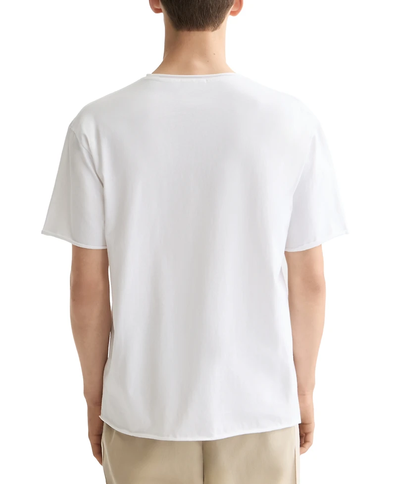 Scotch & Soda Men's Short Sleeve Raw Edge Crewneck T-Shirt