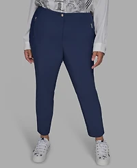 Karl Lagerfeld Paris Plus Zip-Pocket Slim Pants