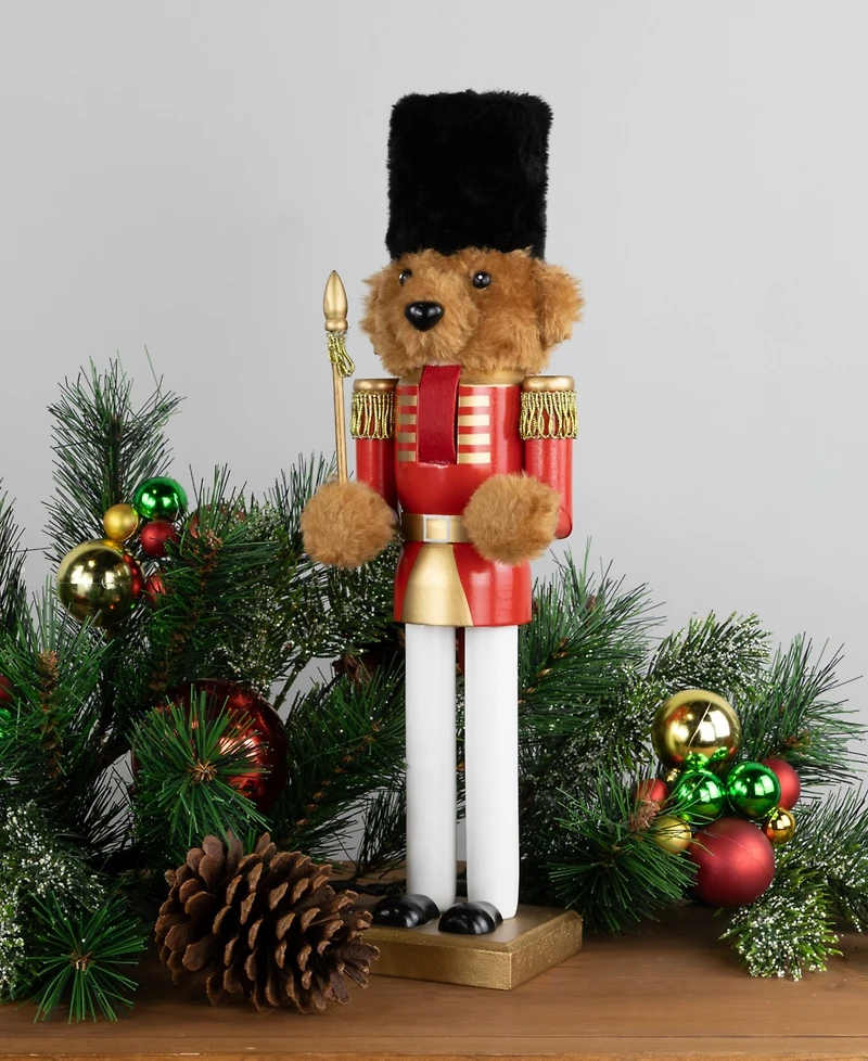 Northlight 14" Plush Teddy Bear Soldier Christmas Nutcracker