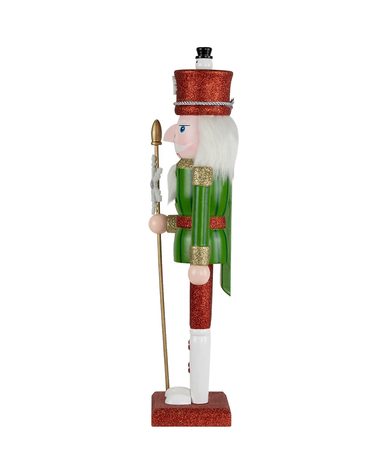 Northlight 15" Glittered Nutcracker with Snowflake Scepter Christmas Figure