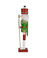 Northlight 15" Glittered Nutcracker with Snowflake Scepter Christmas Figure