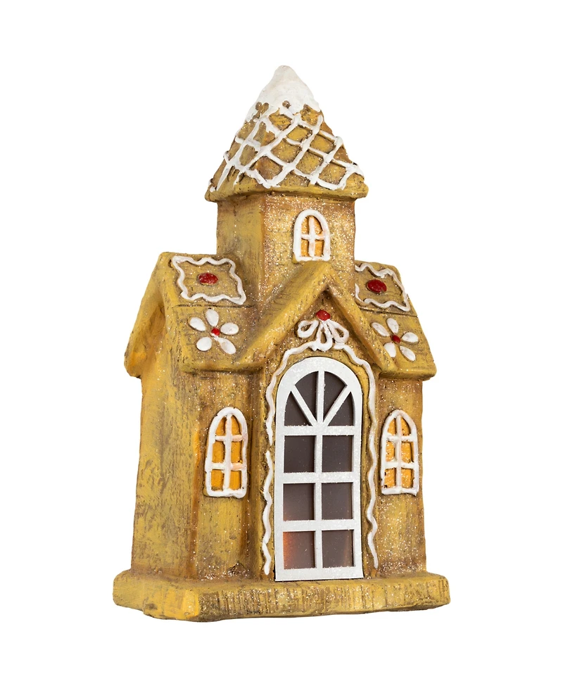 Northlight 16" Led Gingerbread House with Icing Accents Christmas Decoration