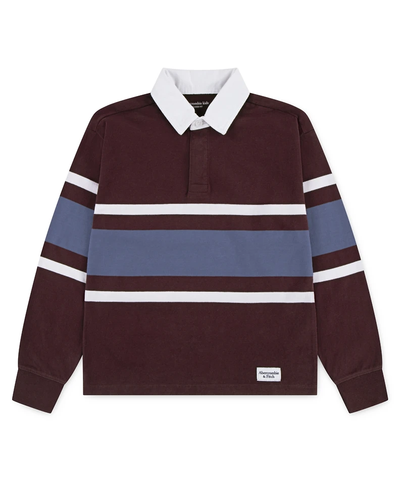 abercrombie kids Boys Long Sleeve Rugby Polo Shirt