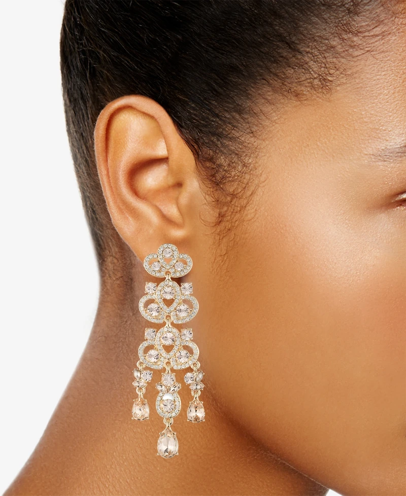 Givenchy Gold-Tone Crystal Chandelier Earrings