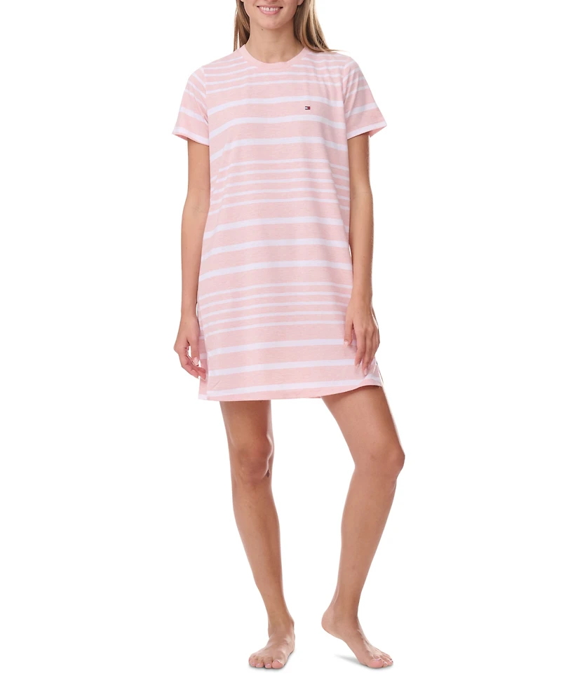 Tommy Hilfiger Women's Printed Short-Sleeve Sleepshirt
