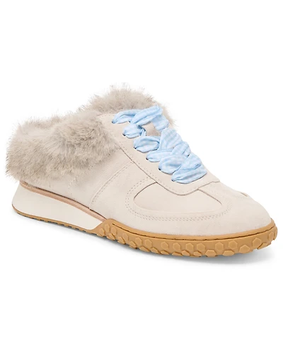 Dolce Vita Women's Izzey Plush Cozy Retro Slides Sneakers