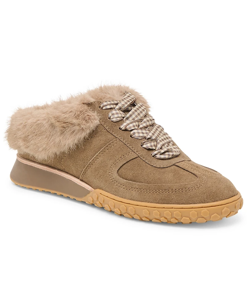 Dolce Vita Women's Izzey Plush Cozy Retro Slides Sneakers