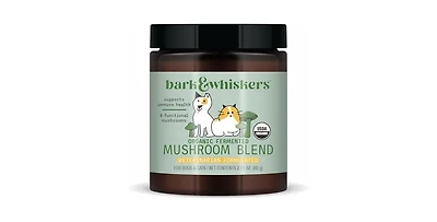 Bark & Whiskers Organic Fermented Mushroom Blend for Cats and Dogs, 2.11 Oz. (60g), 60 Scoops, Supports Digestive and Immune Function, Veterinarian Fo