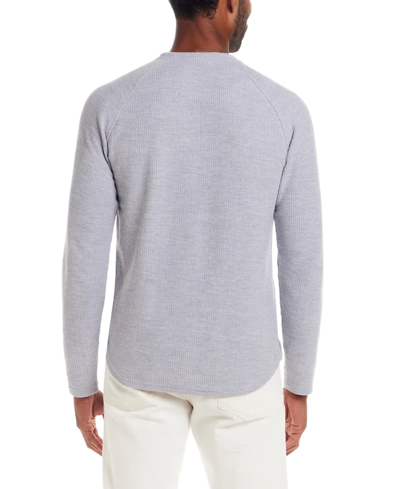 Weatherproof Vintage Men's Long Raglan Sleeve Ribbed Crewneck T-Shirt