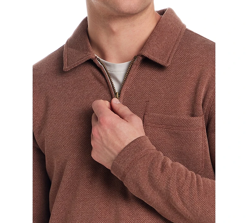 Weatherproof Vintage Men's Pebble Fleece Long Sleeve Quarter-Zip Sweater