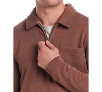 Weatherproof Vintage Men's Pebble Fleece Long Sleeve Quarter-Zip Sweater