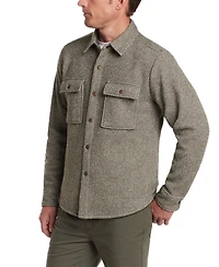 Weatherproof Vintage Men's Mixy Knit Long Sleeve Snap-Front Shirt Jacket