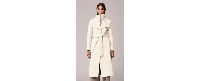 Soia & Kyo Women's Ilana-u Wool Belted Coat With Bib