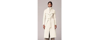 Soia & Kyo Women's Ilana-u Wool Belted Coat With Bib