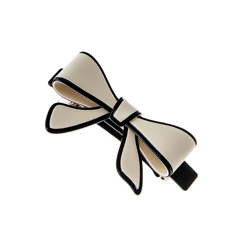 Two Tone Bow Tie Hair Barrette By Adina Eden