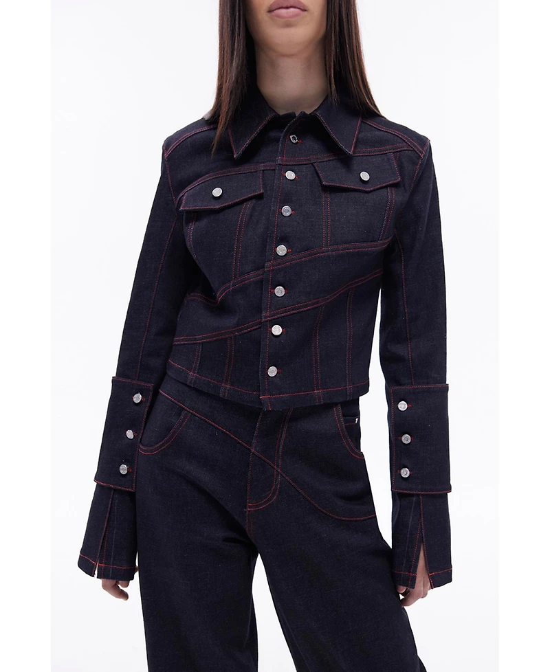 Jendue Women's Davidson Cropped Denim Jacket