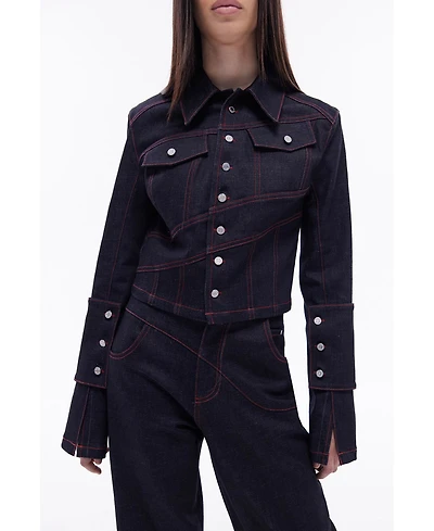 Jendue Women's Davidson Cropped Denim Jacket