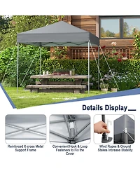 Gymax Patio 6.6 x 6.6ft Outdoor Pop-up Canopy Tent Upf 50+ Portable Sun Shelter