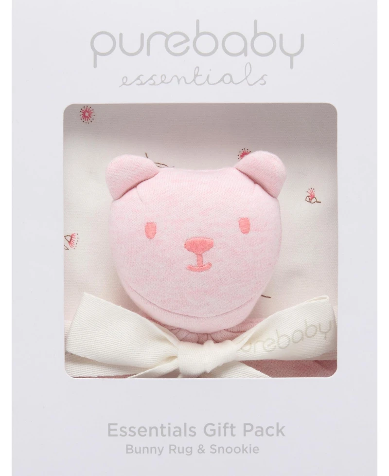 Purebaby Baby Girl Stretch Swaddle & Comforter Gift Pack