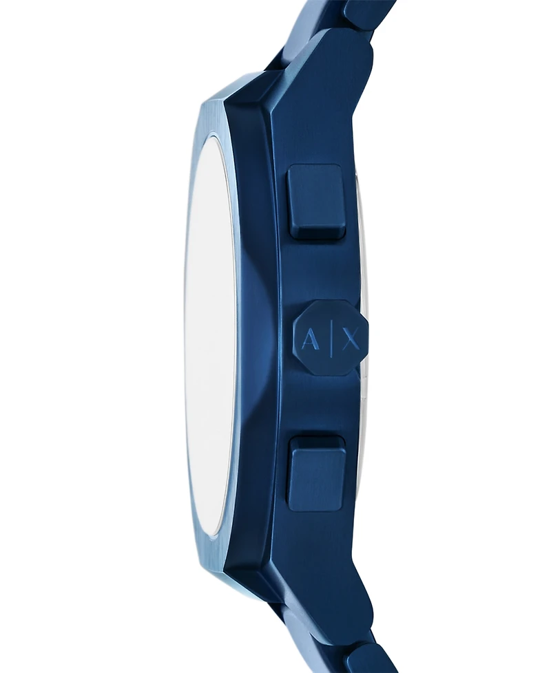 A|X Armani Exchange Men's Sync Quartz Chronograph Blue Stainless Steel Watch, 42mm