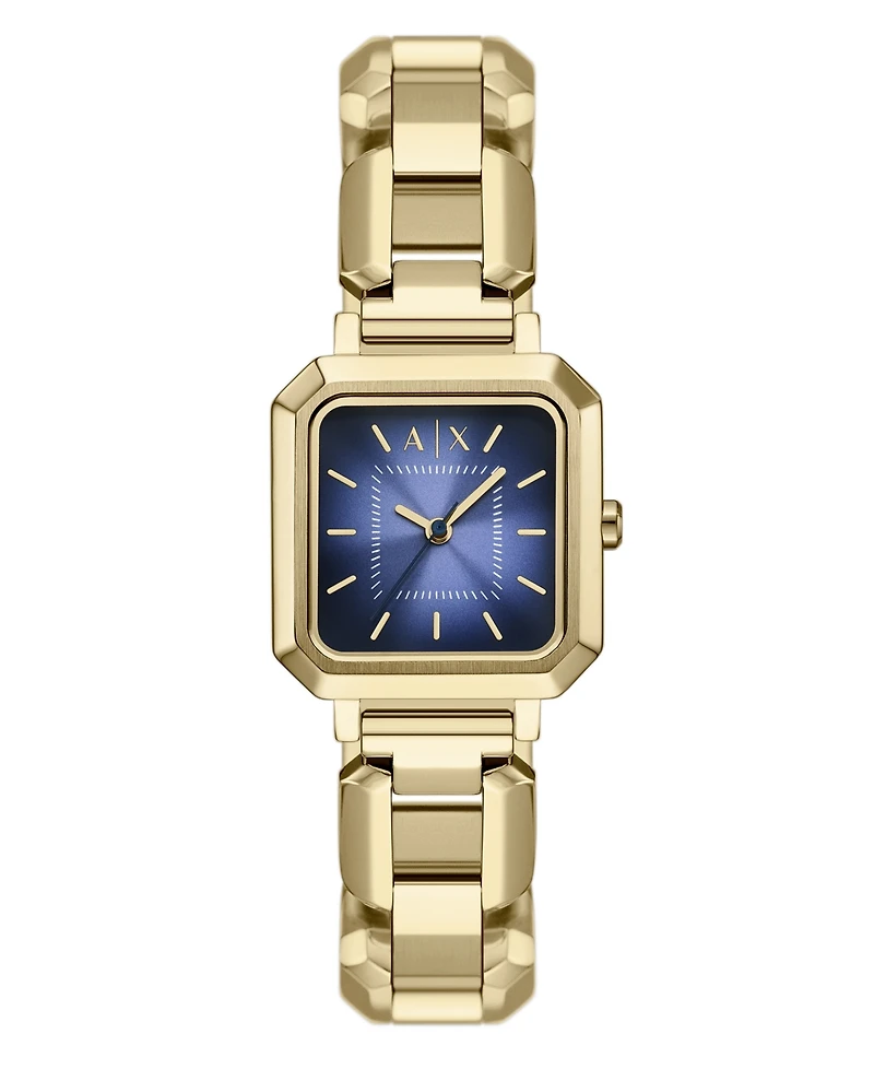 A|X Armani Exchange Women's Quartz Three-Hand Gold Stainless Steel Watch, 27mm