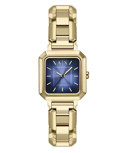 A|X Armani Exchange Women's Quartz Three-Hand Gold Stainless Steel Watch, 27mm