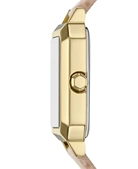 A|X Armani Exchange Women's Quartz Three-Hand Nude Leather Watch, 27mm