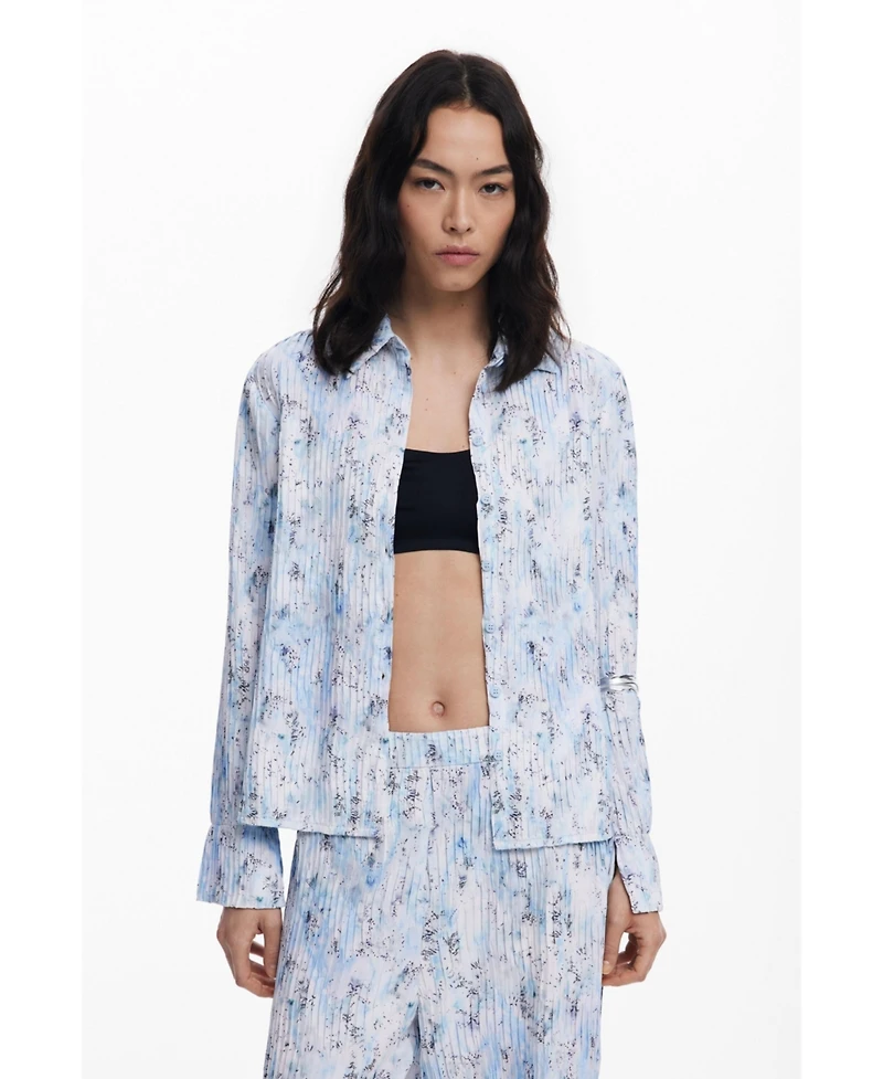 Desigual Women's Pleated stretch shirt