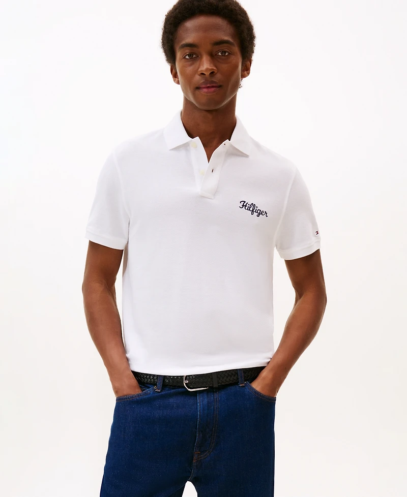 Tommy Hilfiger Men's Regular-Fit Logo Script Polo Shirt