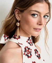Gold-Tone Ball Fringe Chain Drop Earrings - Macy's Exclusive - On 34th | Alix Friedberg Capsule Collection