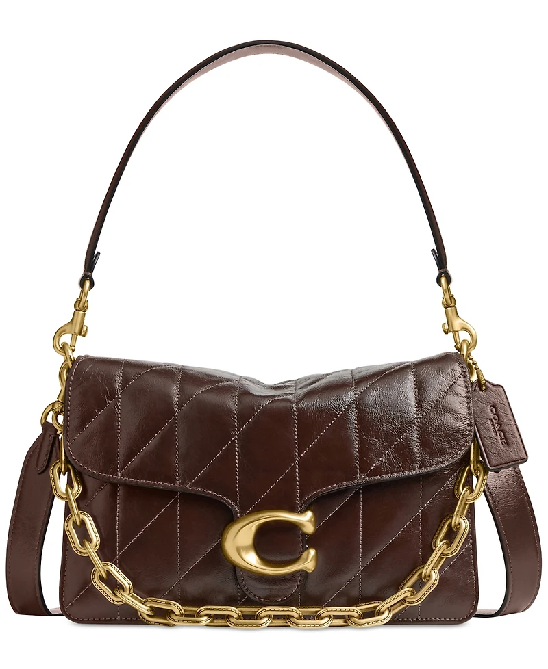 Coach Chain Tabby Medium Quilted Leather Shoulder Bag