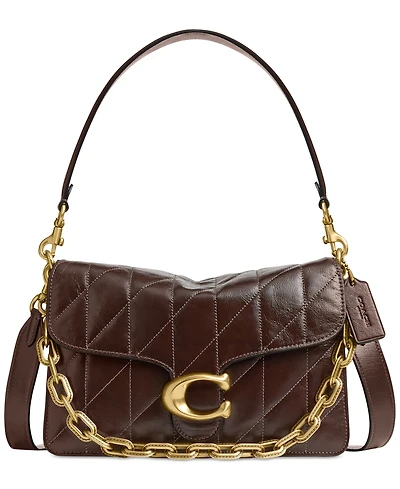 Coach Chain Tabby Medium Quilted Leather Shoulder Bag