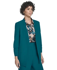 Calvin Klein Women's Heavy Open-Front Ruched-Sleeve Blazer