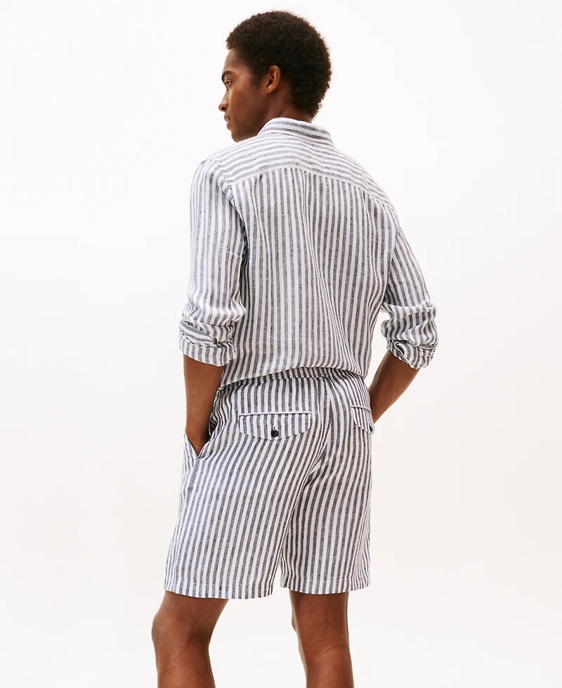 Tommy Hilfiger Men's Stripe Linen Shorts