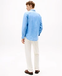 Tommy Hilfiger Men's Regular-Fit Pigment-Dyed Linen Shirt