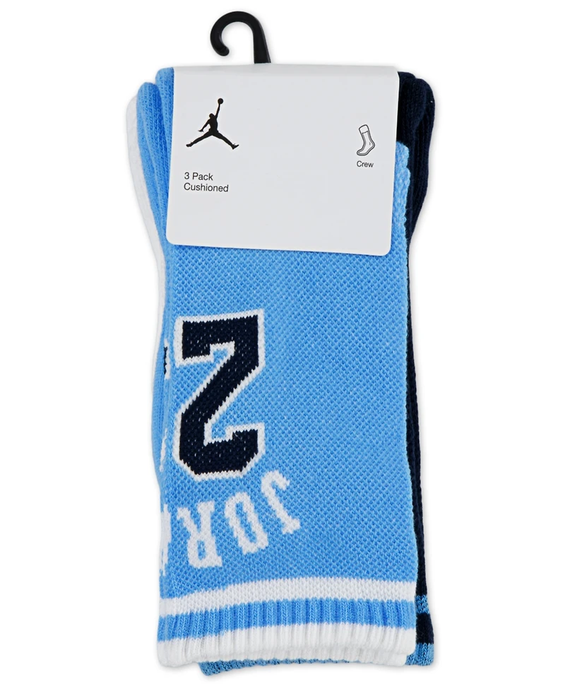 Jordan Big Boys 3-Pack Varsity Jersey Crew Socks