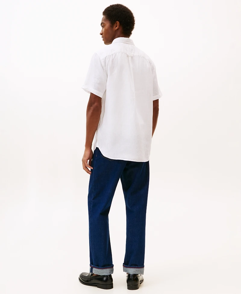 Tommy Hilfiger Men's Regular-Fit Linen Short-Sleeve Shirt