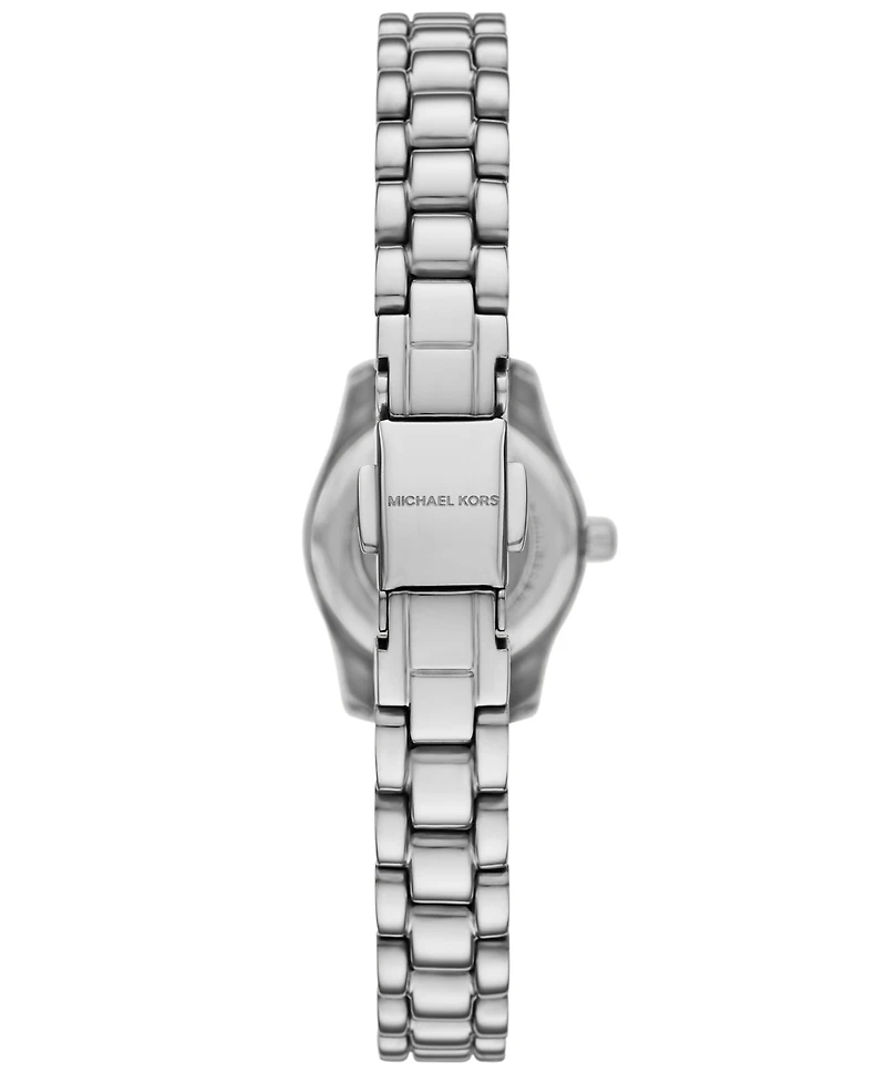 Michael Kors Women's Lexington Three-Hand Silver-Tone Stainless Steel Watch, 19mm and Bracelet Gift Set