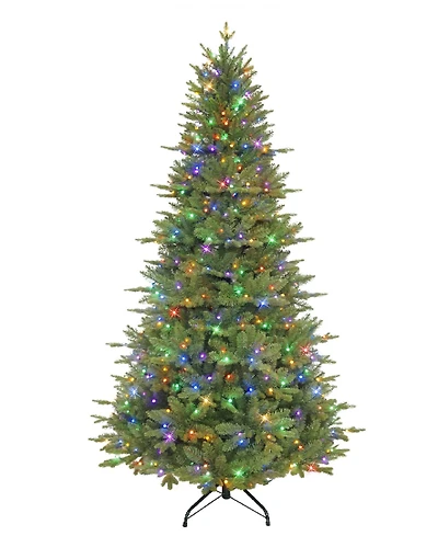 Puleo 7.5ft Pre-lit Colchester Pine, 2336 Branch Tips, 500 Multi-color Led Lights