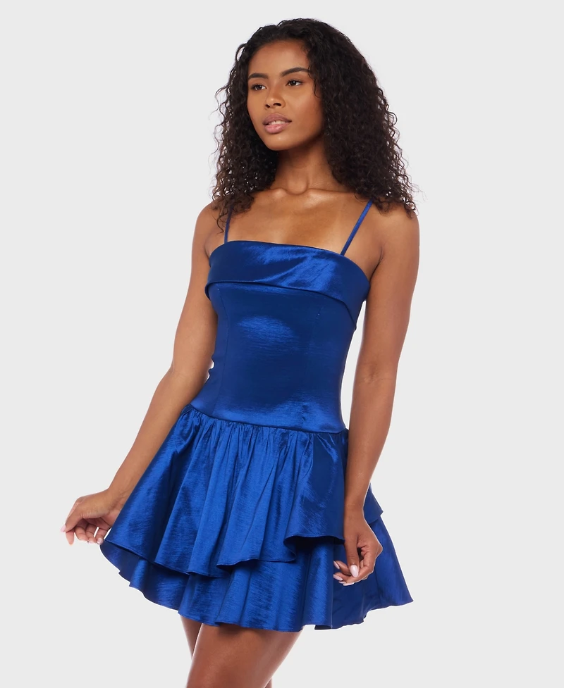 Alex & Sophia Juniors' Sleeveless Short Fit Flare Dress