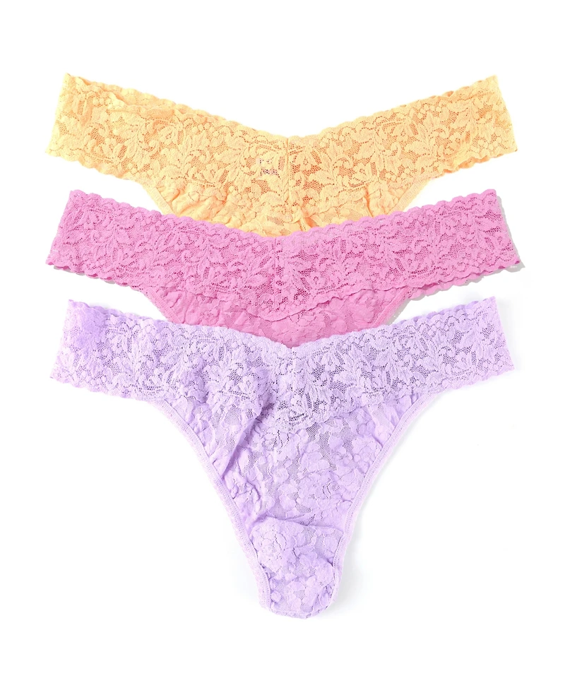 Hanky Panky Women's Signature Lace Original Rise Thong 3pack Panty