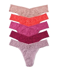 Hanky Panky Women's Signature Lace Original Rise Thong 5pack Panty