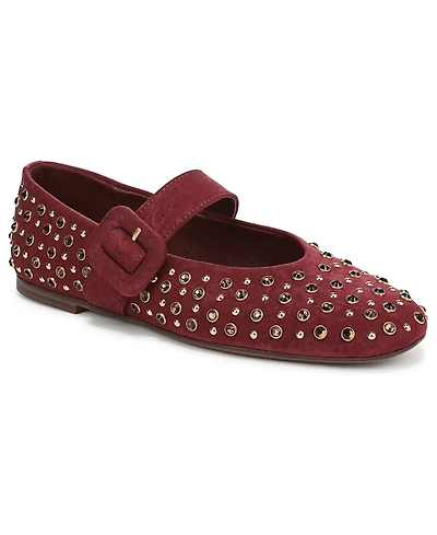 Circus Ny by Sam Edelman Women's Blaire Rhinestone Buckled Mary-Jane Flats