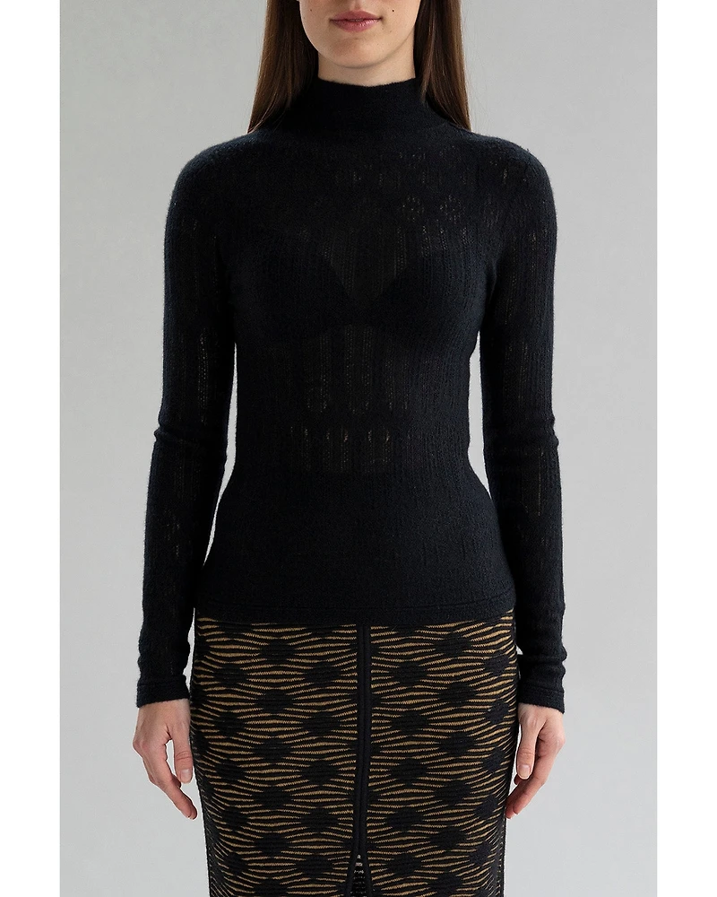 Sskein Women's 's Elise Pointelle Lace Sweater