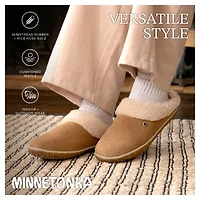 Minnetonka Women's Spruce Suede Berber Lined Slippers